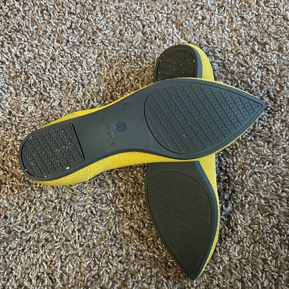 Rothy's Women’s Vibrant Yellow Flats with Blue Trim Size W8 - Picture 11 of 13